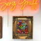 Original Abstract Painting Serg Graff "Air Elephant" Surreal Fantasy Art, COA