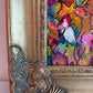 Original Abstract Painting Serg Graff "Cheerful Birds" Surreal Fantasy Art, COA