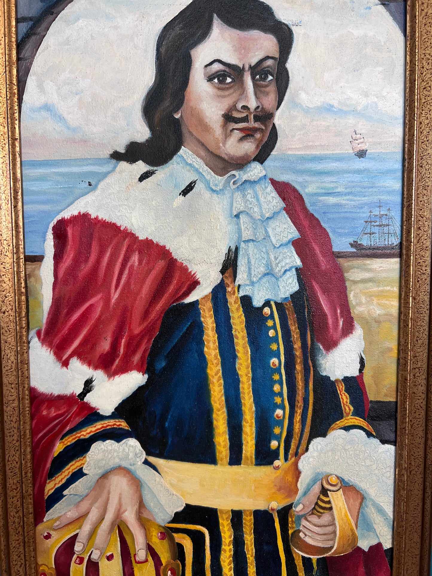 Portrait of Emperor Peter I (1672–1725) – Oil on Canvas – Signed A.G. Saveliev