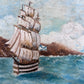 Original Vintage Oil painting on canvas seascape, Sailing Ship, signed, Framed