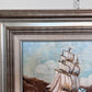Original Vintage Oil painting on canvas seascape, Sailing Ship, signed, Framed