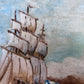 Original Vintage Oil painting on canvas seascape, Sailing Ship, signed, Framed