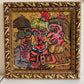 Serg Graff "Little Princess" Original Mixed Media Painting Framed Outsider Art