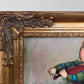 Oil Painting – Whimsical Musicians Trio – Signed, Gold Frame