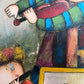 Oil Painting – Whimsical Musicians Trio – Signed, Gold Frame