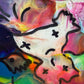 Original Abstract Painting Serg Graff "Rainbow Chosts" Surreal Fantasy Art, COA