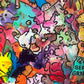 Original Abstract Painting Serg Graff "Creature Parades Surreal Fantasy Art, COA