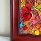 Serg Graff "Golden Comb" Abstract Acrylic Painting Framed Outsider Art COA