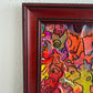 Serg Graff "Golden Comb" Abstract Acrylic Painting Framed Outsider Art COA