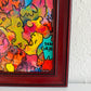 Serg Graff "Golden Comb" Abstract Acrylic Painting Framed Outsider Art COA