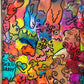 Original Abstract Painting Serg Graff "Wild Creatures" Surreal Fantasy Art, COA (Copy)