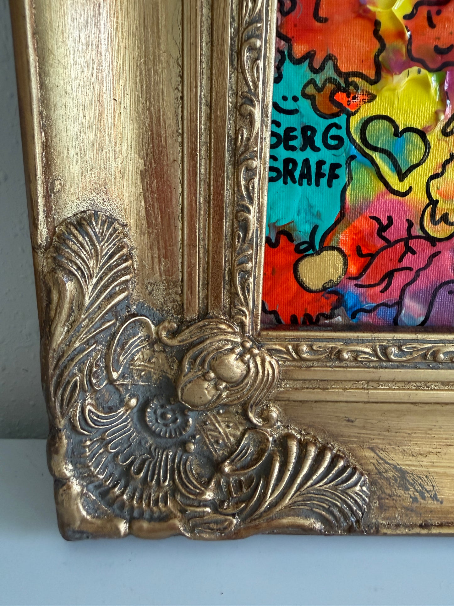 Original Abstract Painting Serg Graff "Wild Creatures" Surreal Fantasy Art, COA (Copy)