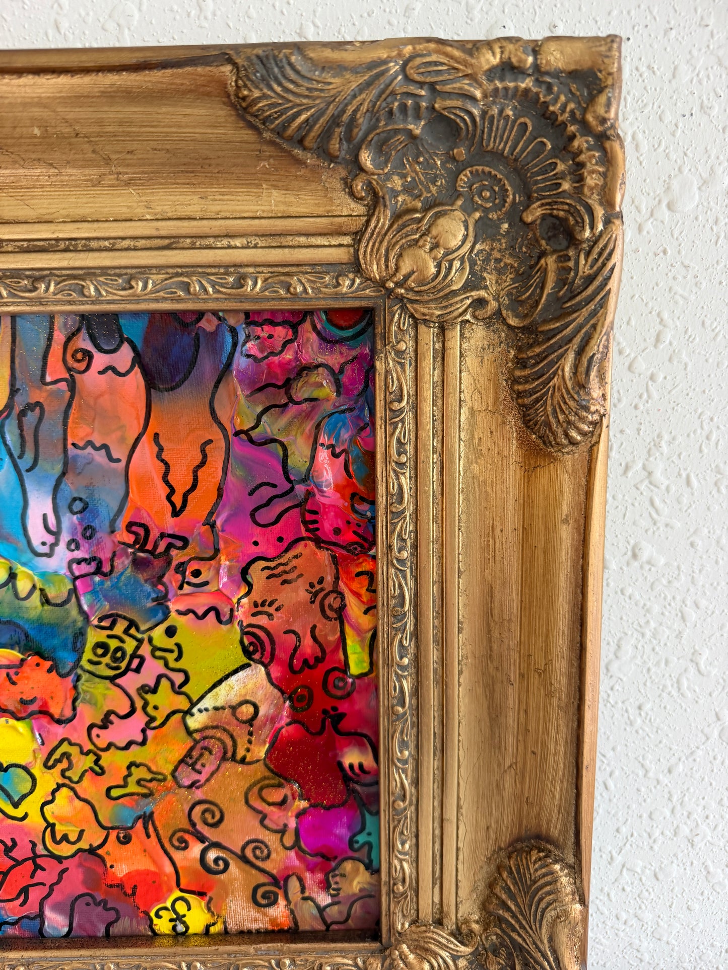 Original Abstract Painting Serg Graff "Wild Creatures" Surreal Fantasy Art, COA (Copy)