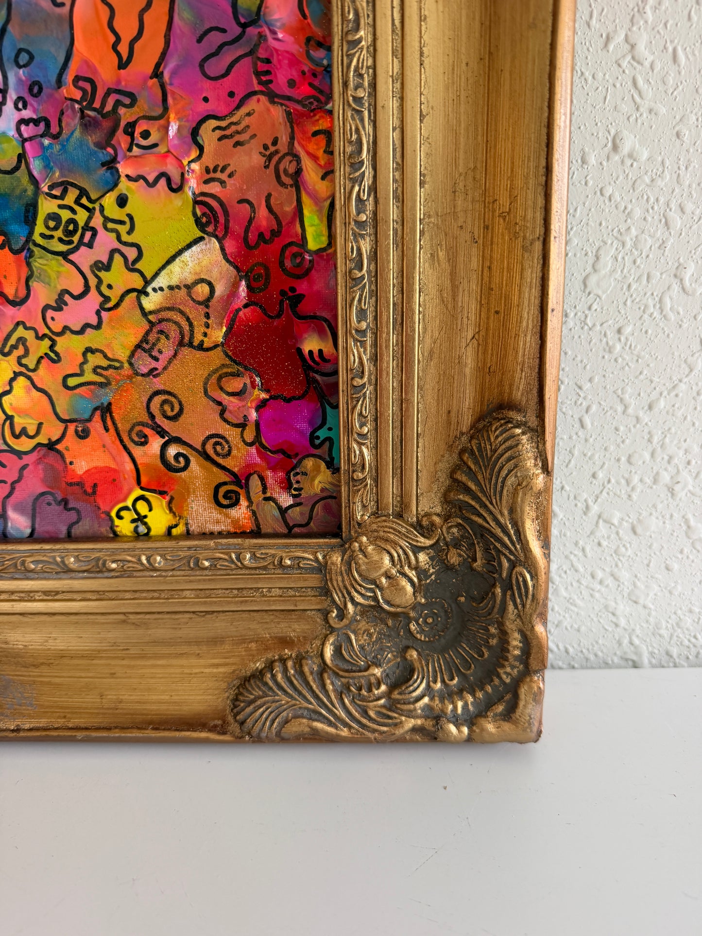 Original Abstract Painting Serg Graff "Wild Creatures" Surreal Fantasy Art, COA (Copy)