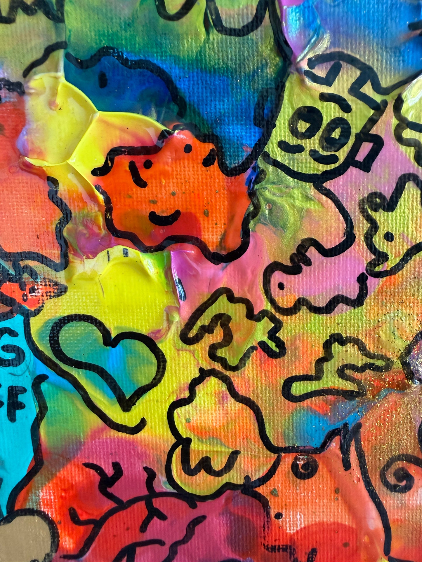 Original Abstract Painting Serg Graff "Wild Creatures" Surreal Fantasy Art, COA (Copy)