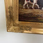 Original Fox Hunting Oil Painting Signed English Hunt Horses Hounds Framed