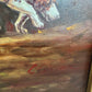 Original Fox Hunting Oil Painting Signed English Hunt Horses Hounds Framed