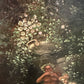 Miklós Santhó (Hungarian, 1869–1932) Antique Oil on board Painting Faun Maidens