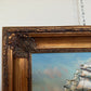 Signed Original oil painting on canvas Seascape Gold Frame Maritime Nautical Art