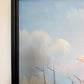 Large Maritime Naval Battle Oil Painting Signed K. Bosen Sailing Ships Seascape