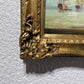 Antique Dutch School Oil Painting on Board, Seascape, Signed, Gold Frame