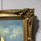 Antique Dutch School Oil Painting on Board, Seascape, Signed, Gold Frame