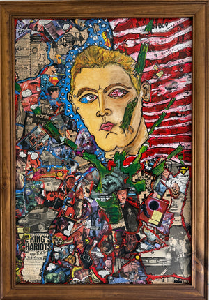 Large Serg Graff "American Legend" Mixed Media Original Contemporary Painting
