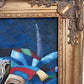 Original Cubist Oil Painting – Lovers with Heart – Signed Tylor – Gold Frame