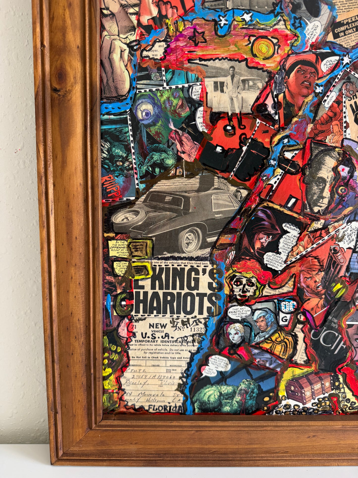 Large Serg Graff "American Legend" Mixed Media Original Contemporary Painting