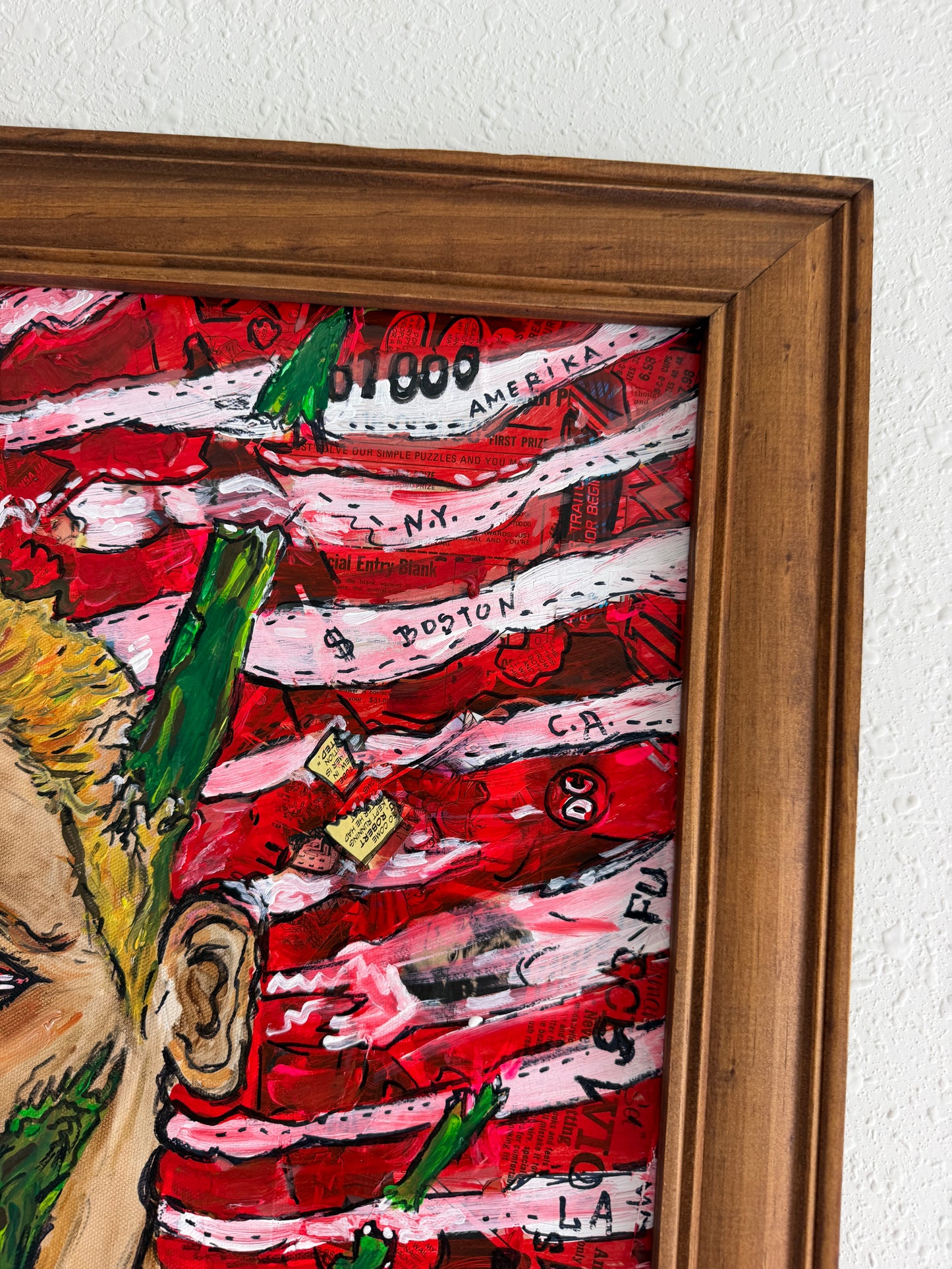 Large Serg Graff "American Legend" Mixed Media Original Contemporary Painting