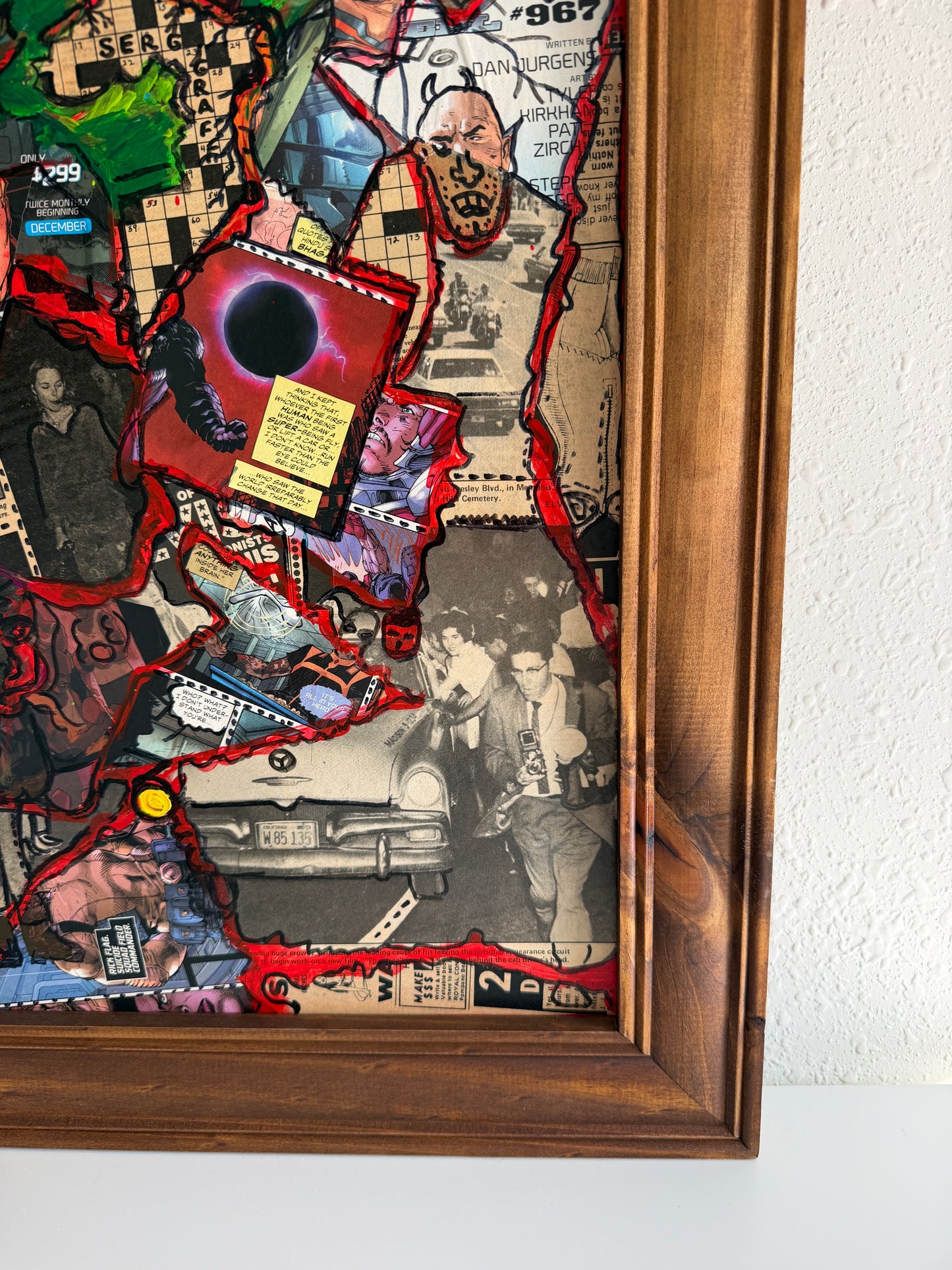 Large Serg Graff "American Legend" Mixed Media Original Contemporary Painting