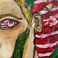 Large Serg Graff "American Legend" Mixed Media Original Contemporary Painting