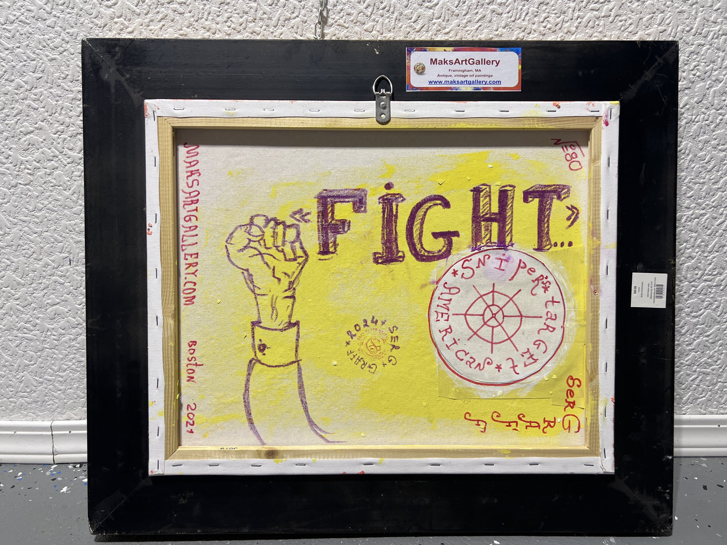 One-of-a-kind Painting on Canvas , 3D Effect, Titled "Fight" by Serg Graff, COA