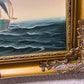 Original Oil painting on canvas, seascape, Sailing Ship, signed, Gold Frame