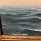 Original Oil painting on canvas, seascape, Sailing Ship, signed, Gold Frame