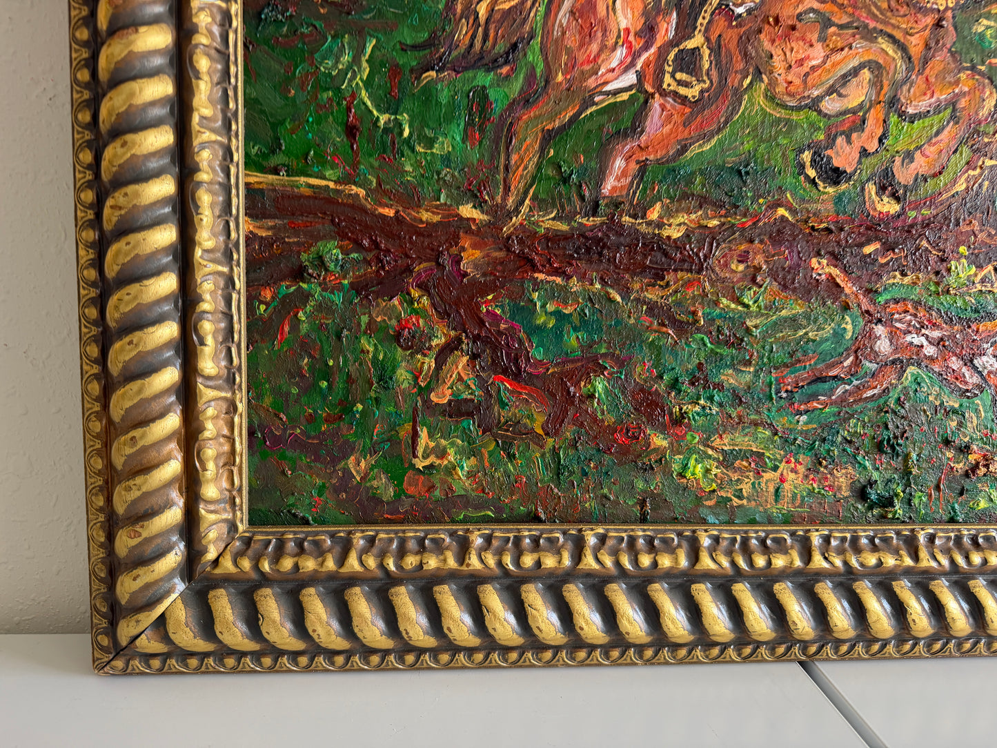 Serg Graff "Fine Hunt" Large Original Oil Painting European Equestrian Art, COA