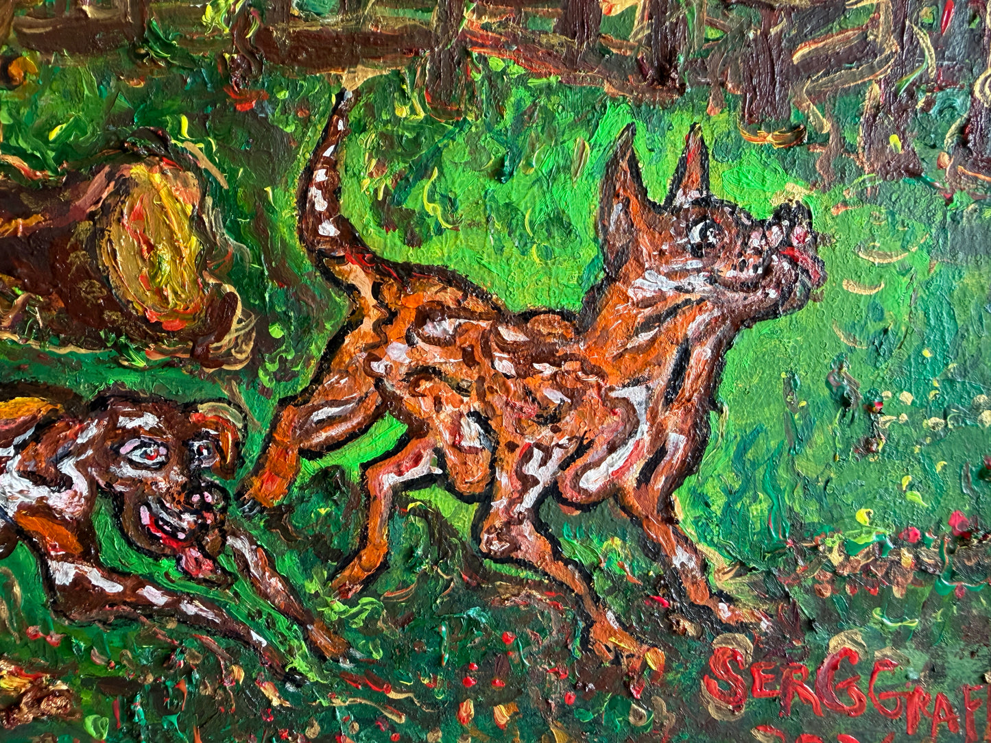 Serg Graff "Fine Hunt" Large Original Oil Painting European Equestrian Art, COA
