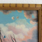 Original Signed Oil Painting Sailing Ship Rough Sea Maritime Seascape Framed