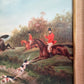 W. Larsen Original Fox Hunting Oil Painting English Hunt Horses Hounds Framed