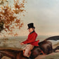 W. Larsen Original Fox Hunting Oil Painting English Hunt Horses Hounds Framed
