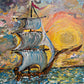 Original Oil painting on canvas by Serg Graff, seascape, Sailboat of Hope, COA