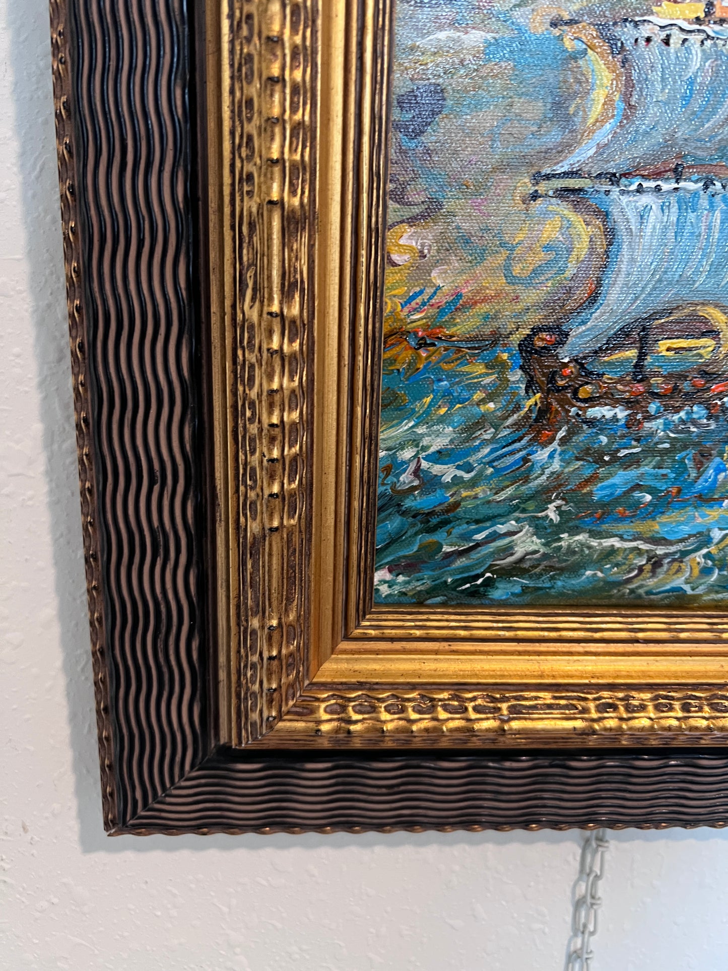 Original Oil painting on canvas by Serg Graff, seascape, Sailboat of Hope, COA