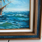 K. Dossi Original Sailing Ship Oil Painting, Nautical Seascape, Maritime Art