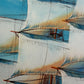 K. Dossi Original Sailing Ship Oil Painting, Nautical Seascape, Maritime Art