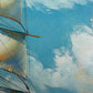K. Dossi Original Sailing Ship Oil Painting, Nautical Seascape, Maritime Art