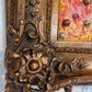 Original Mixed Media Abstract painting by Serg Graff, "Golden Balls" , COA