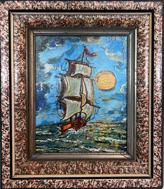 Original Acrylic painting by Serg Graff, Seascape Titled "Drift" , COA