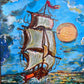 Original Acrylic painting by Serg Graff, Seascape Titled "Drift" , COA