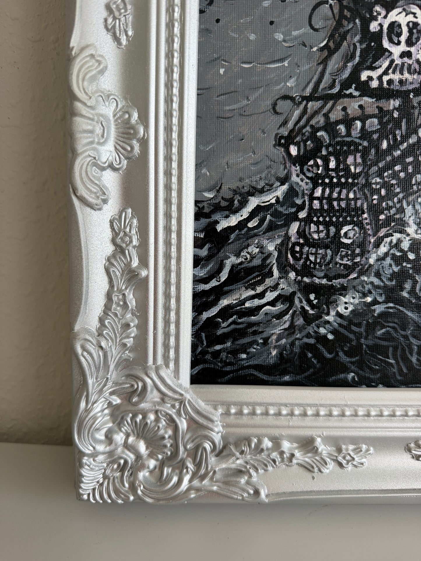 Serg Graff “Pirate Ghost Ship” Original Painting, Ship Seascape, Nautical Art