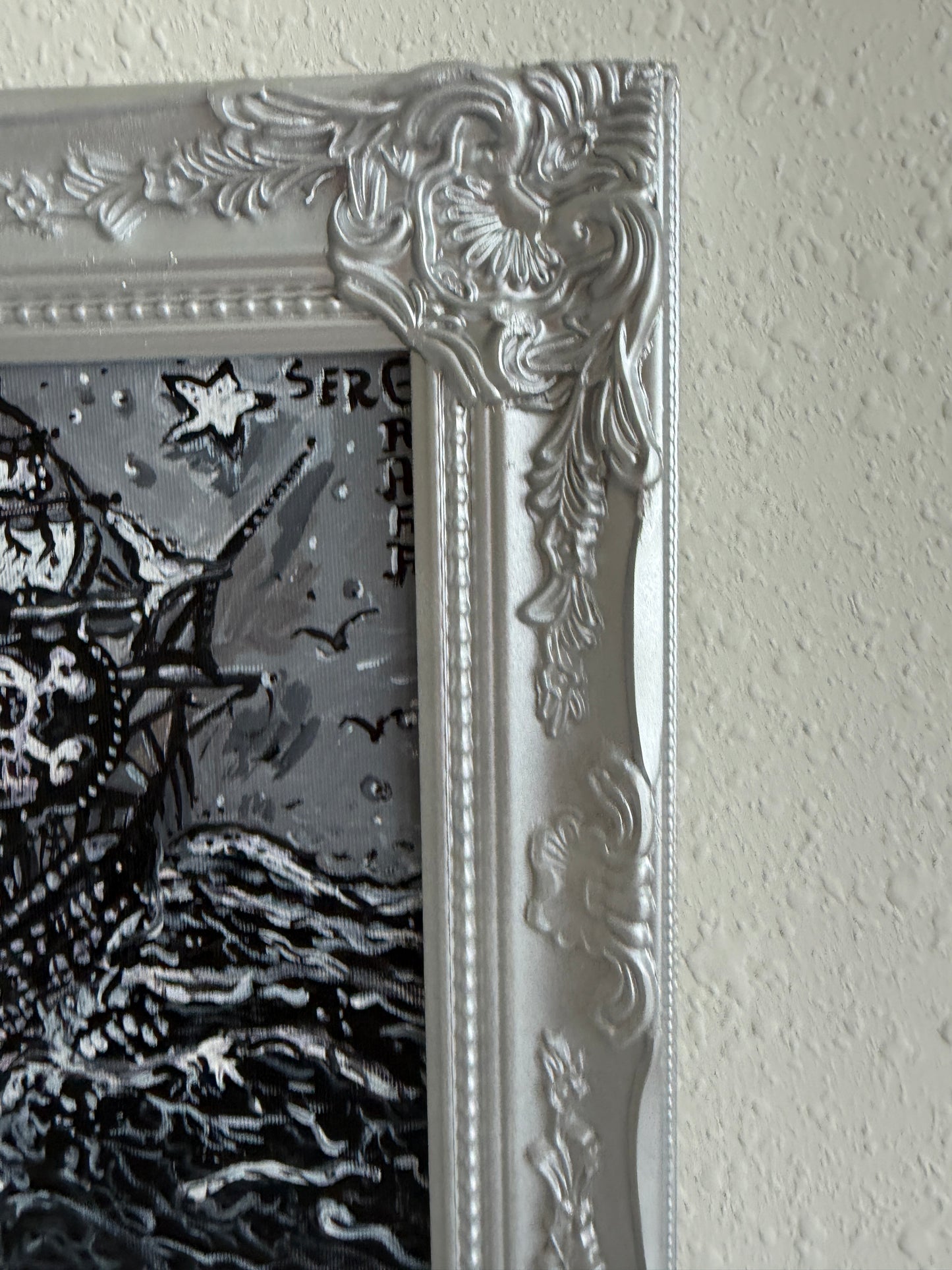 Serg Graff “Pirate Ghost Ship” Original Painting, Ship Seascape, Nautical Art